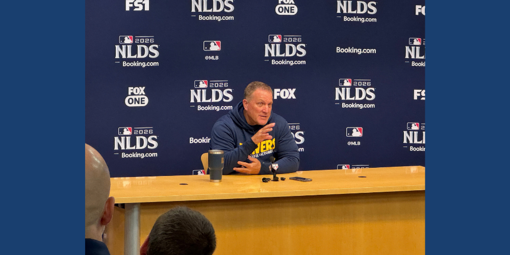 Pat Murphy at American Family Field NLDS 26 (Picture: Elisabeth Montemurro WTMJ)
