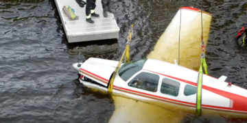 The Marathon County Sheriff’s Office Dive Team was tasked with helping recover the aircraft. (Photo: Marathon County Sheriff's Office)