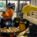 Milwaukee Admirals, UWM Panthers, and Milwaukee Wave mascots Roscoe, Pounce, and Brad Beach try the new food offerings at UW Milwaukee Panther arena, September 10, 2026. (Photo: Elisabeth Montemurro)