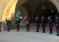 The Greater Milwaukee Fire and Police Pipes and Drums Pipers performing in front of Milwaukee City Hall Tribute on 25th Anniversary of 9/11 (Photo: Neil Doyle, September 11, 2026)