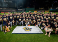 Brewers team photo on the field at PNC Park following their 4th Division title in 4 years, Sept. 15, 2026. (Photo: Milwaukee Brewers)
