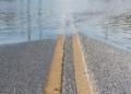 flooded roads stock graphic