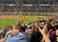 Fans celebrate the Brewers National League title at the American Family Field watch party on October 15, 2026 (Photo: Elisabeth Montemurro)
