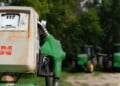 FILE - A diesel fuel tank is seen on a corn and soybean farm, Aug. 26, 2026, in Northfield, Minn. (AP Photo/Ellen Schmidt, File)
