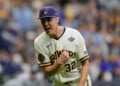 Milwaukee Brewers pitcher Jacob Misiorowski celebrates after the second inning of Game 1 of baseball's World Series, Friday, Oct. 23, 2026, in Milwaukee, between the Milwaukee Brewers and the Tampa Bay Rays. (AP Photo/Ashley Landis)
