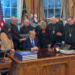 Archbishop Jeffrey Grob of the Archdiocese of Milwaukee seen with other Catholic leaders praying at the White House on October 22, 2026. Image courtesy of Margo Martin, Special Assistant to the President and Communications Advisor.