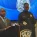 Mayor Cavalier Johnson and Milwaukee Police Chief Jeffrey Norman. (Neil Doyle/WTMJ)