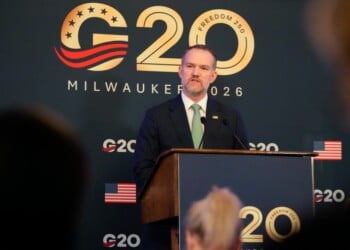 U.S. Trade Representative Jamieson Greer speaks during a press conference Thursday, Oct. 1, 2026, at the G20 Trade Ministerial in Milwaukee, Wis. (AP Photo/Kayla Wolf)