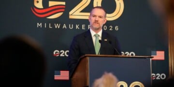 U.S. Trade Representative Jamieson Greer speaks during a press conference Thursday, Oct. 1, 2026, at the G20 Trade Ministerial in Milwaukee, Wis. (AP Photo/Kayla Wolf)