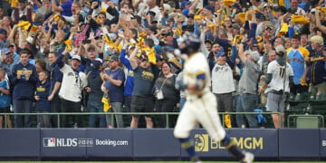 Brewers edge Padres 3-2 in NLDS opener that features bizarre play in 9th inning