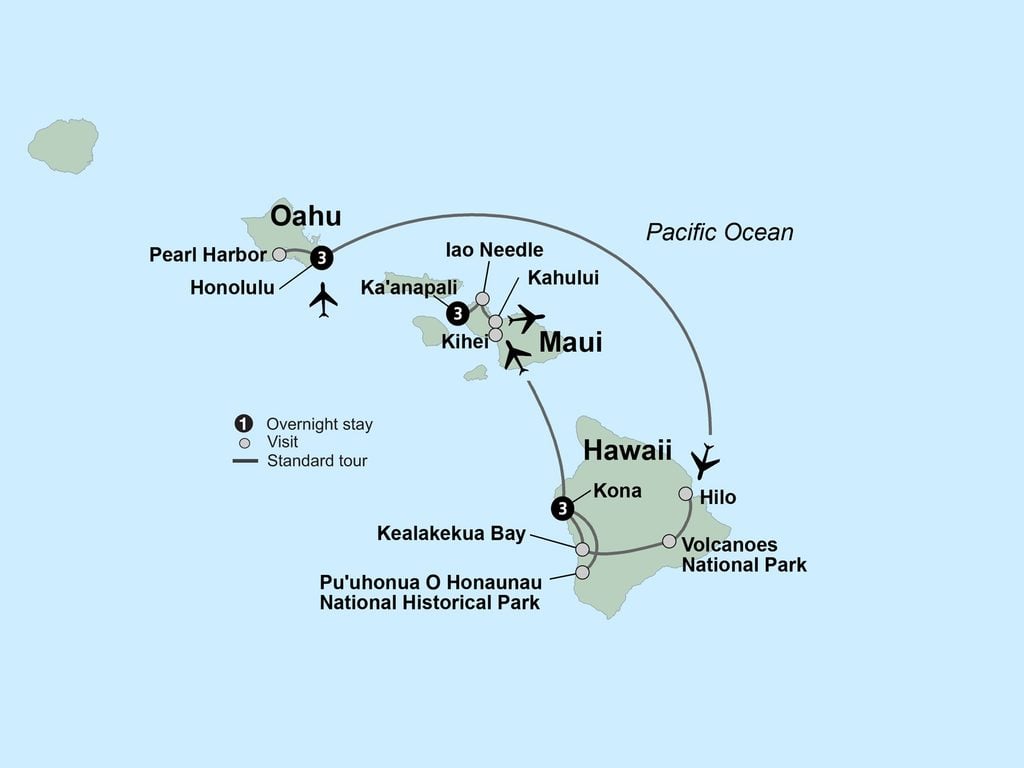 Hawaiian Adventure with Collette, itinerary