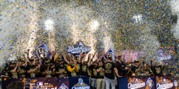 Confetti flies as the Milwaukee Brewers win the 2026 World Series four games to one over the Tampa Bay Rays. October 28, 2026. Image Credit: Dominic Cotroneo