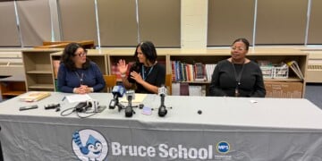 MPS Officials at Bruce Elementary in Milwaukee (October 1, 2026. Picture Nazir Spencer)