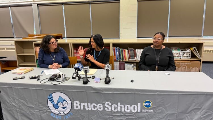 MPS Officials at Bruce Elementary in Milwaukee (October 1, 2026. Picture Nazir Spencer)