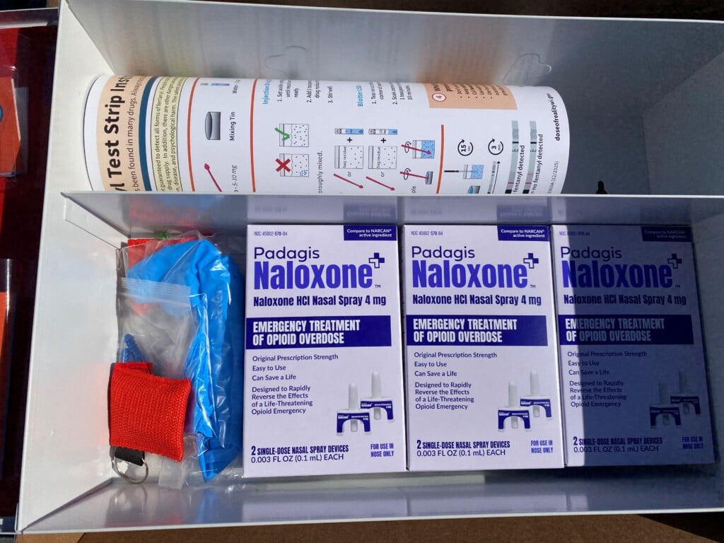 Contents of Naloxone Overdose kit (Photo: Elizabeth Lintonen)
