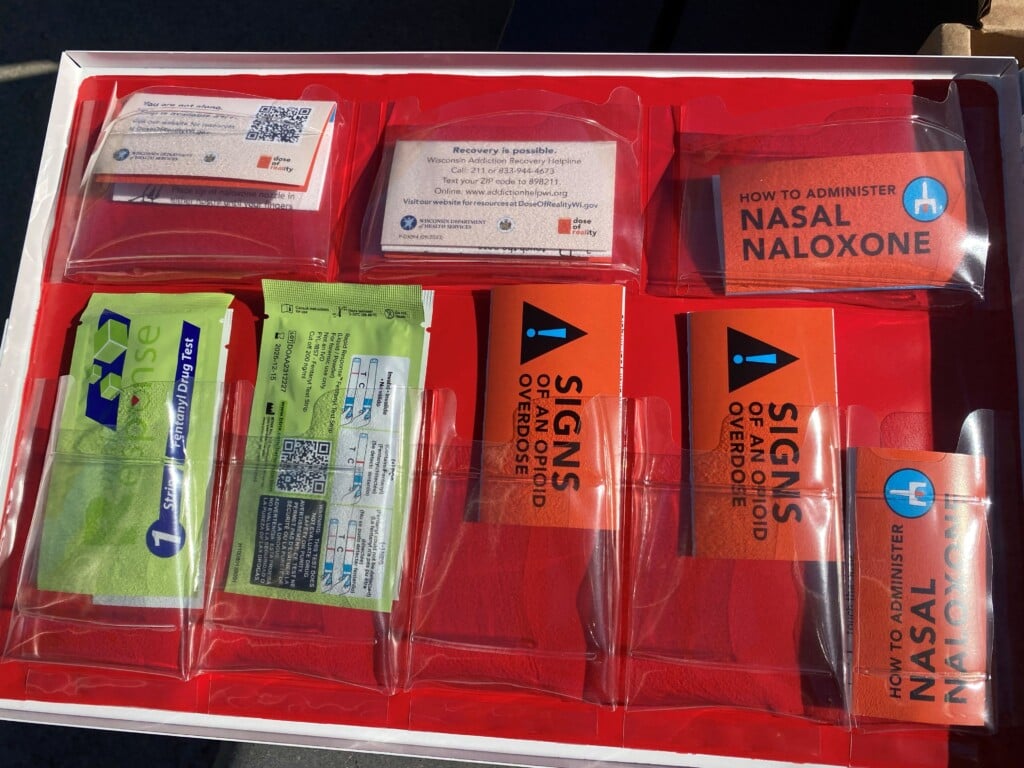 Contents of Naloxone Overdose kit (Photo: Elizabeth Lintonen)
