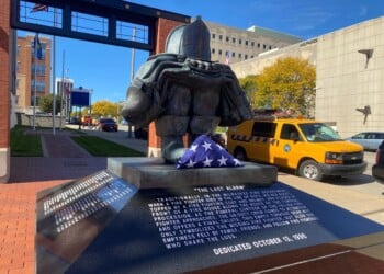 Firefighter Memorial at Station 2 Downtown (Photo: Elizabeth Lintonen)