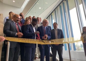 Ribbon cutting for Milwaukee County Forensic Science and Protective Medicine Facility. Photo credit: Elizabeth Lintonen.