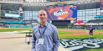 620 WTMJ's Greg Matzek at the 2026 World Series at American Family Field. Photo credit: Elisabeth Montemurro
