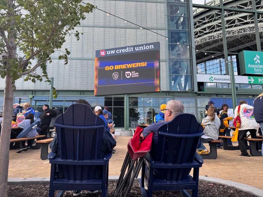 Brewers move watch parties to UW Credit Union Plaza at American Family Field