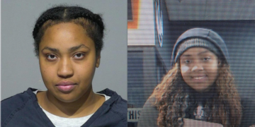 LEFT-- Amy Jones mug shot. RIGHT-- Image suspect released by Brookfield Police in alleged vehicle theft