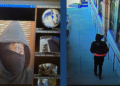 Suspect wanted in connection with an incident at the Port Washington State Bank on Washington Avenue in Cedarbrg on October 20, 2026. Surveillance photos courtesy of the Cedarburg Police Department.
