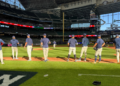 The Milwaukee Brewers take the field during NLDS practice at American Family Field, October 2, 2026 (Photo: Elisabeth Montemurro)