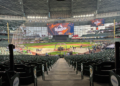 A shot from the field level seats of American Family Field during the 2026 World Series Media Day. October 22, 2026. Image Credit: Adam Roberts