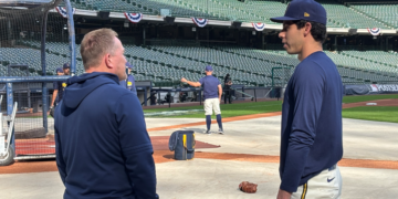 pat murphy and christian yelich 10-10-26